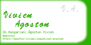 vivien agoston business card
